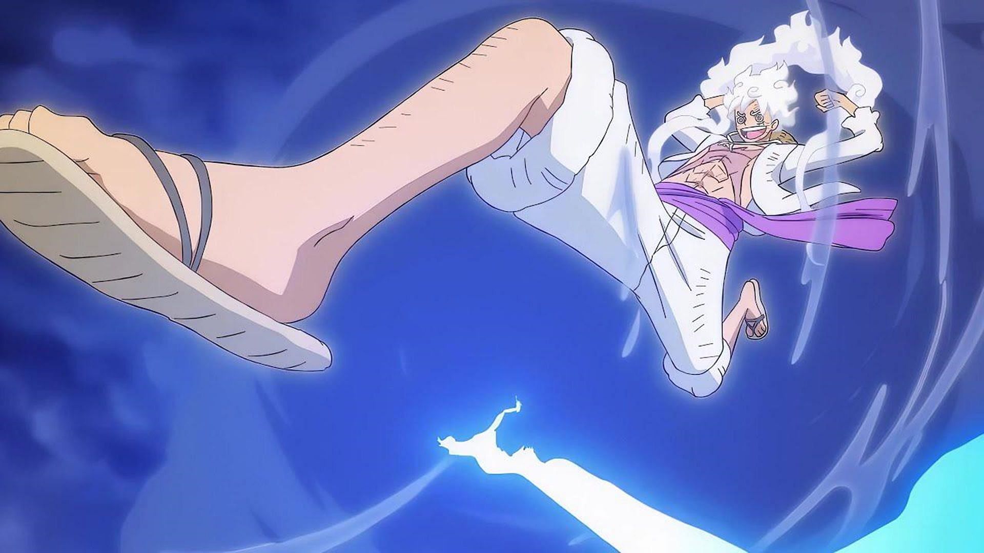 Luffy's Gum-Gum Giant attack as seen in the One Piece anime (Image via Toei Animation)